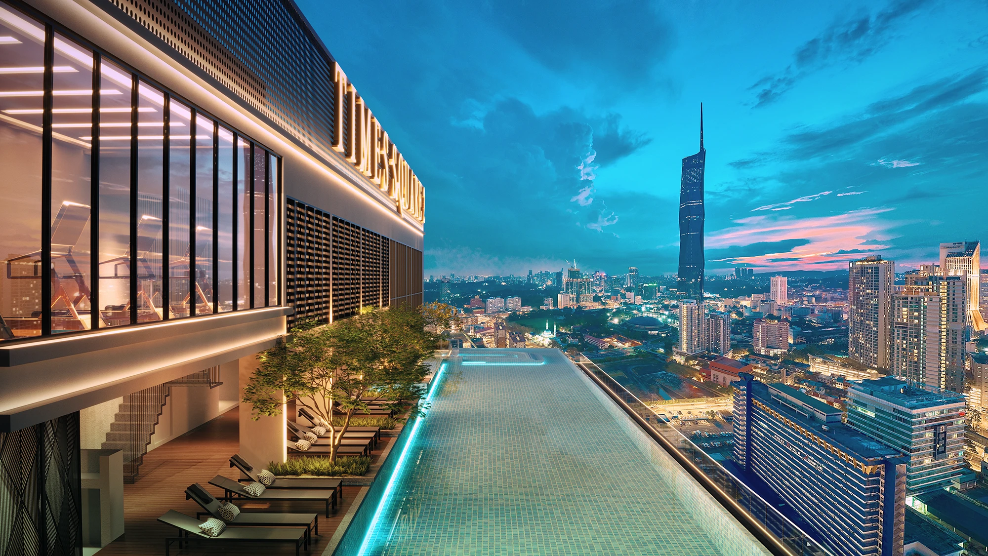 Times Square 2 40m Infinity Pool above Bukit Bintang